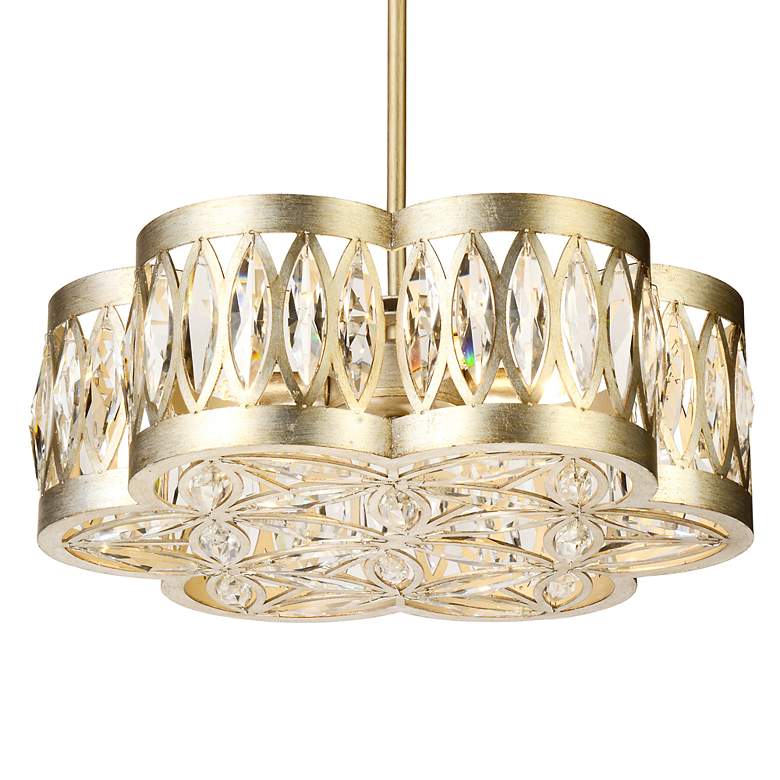 Image 2 Nova 16" Wide 6-Light Modern Crystal and Champagne Gold Ceiling Light more views