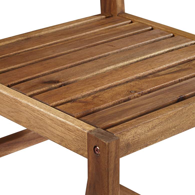 Image 4 Nova 24" Natural Wood Outdoor Counter Stools Set of 2 more views