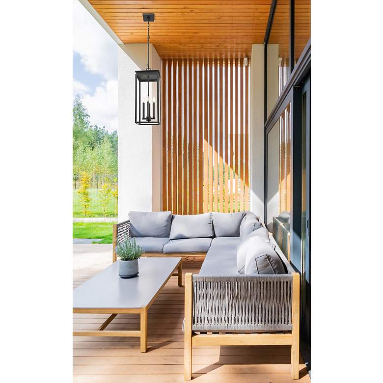 Image 3 Nova 27 1/2" High Black 4-Light Outdoor Hanging Light more views