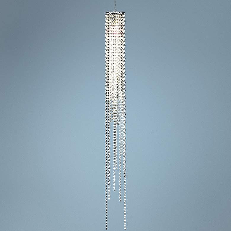 Image 1 Nova 3" Wide Brushed Nickel Beading Mini Pendant