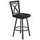 Nova 30 in. Swivel Barstool in Ford Black Polyurethane and Mineral Finish