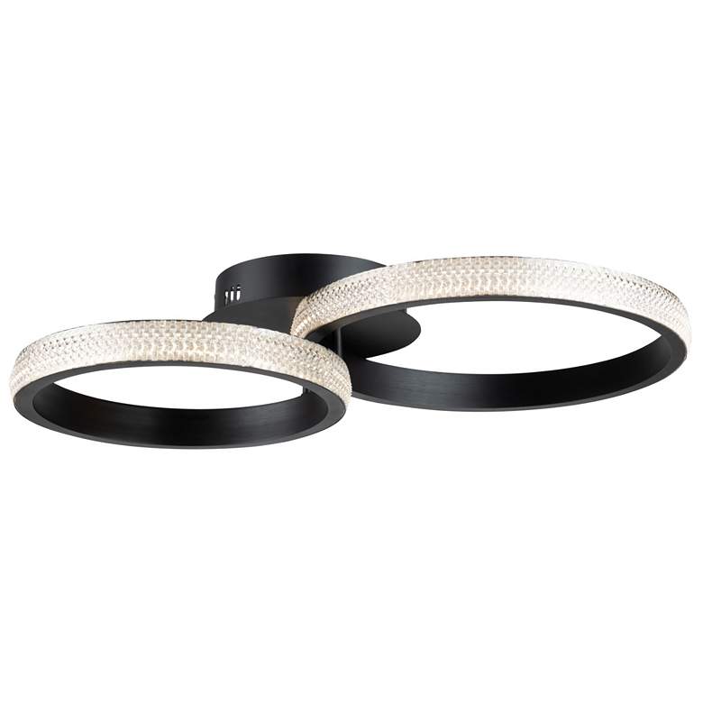 Image 1 Nova 31" Wide 2.Light Matte Black 30W LED Flush Mount