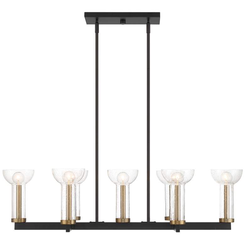 Image 1 Nova 38 in. 7-Light Matte Black Modern Island Pendant Light