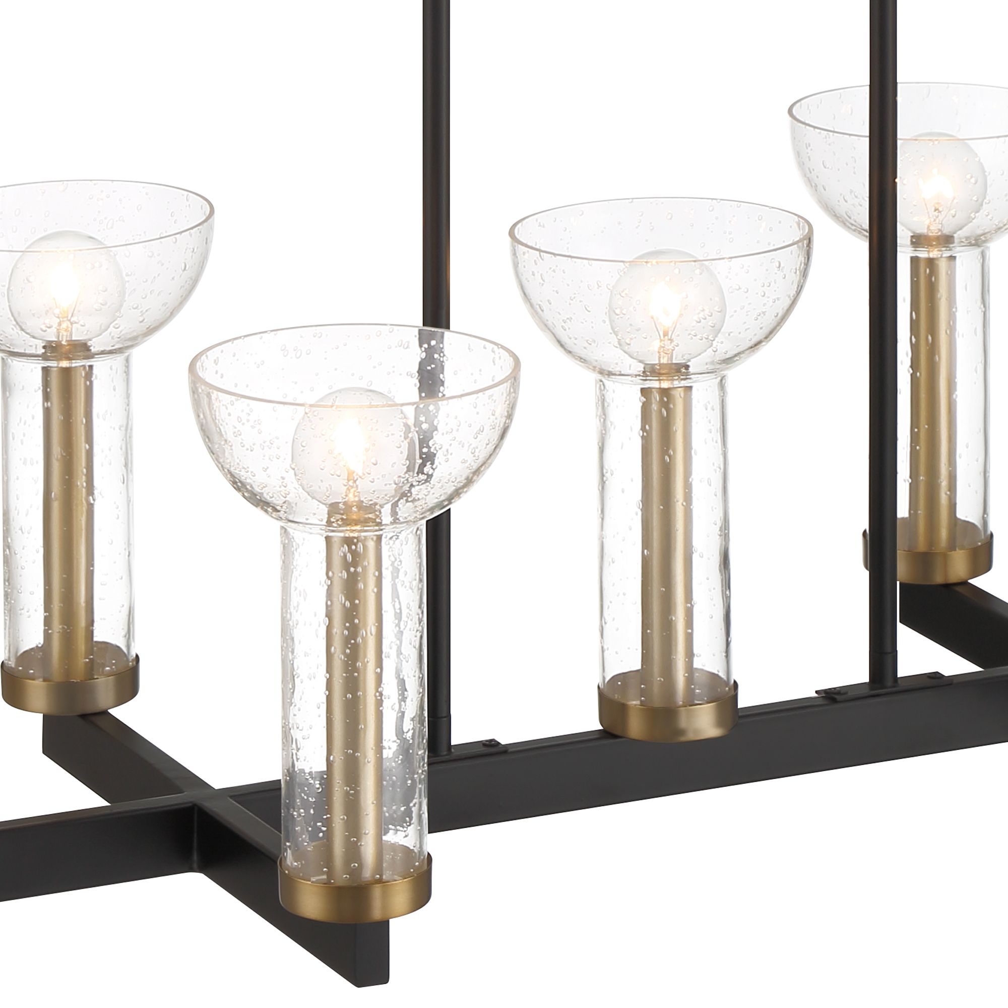 Image 3 Nova 38 in. 7-Light Matte Black Modern Island Pendant Light more views