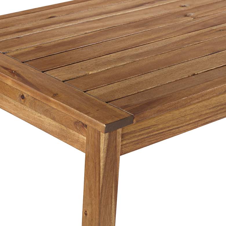Image 4 Nova 48 inch Wide Natural Wood Outdoor Bar Table more views