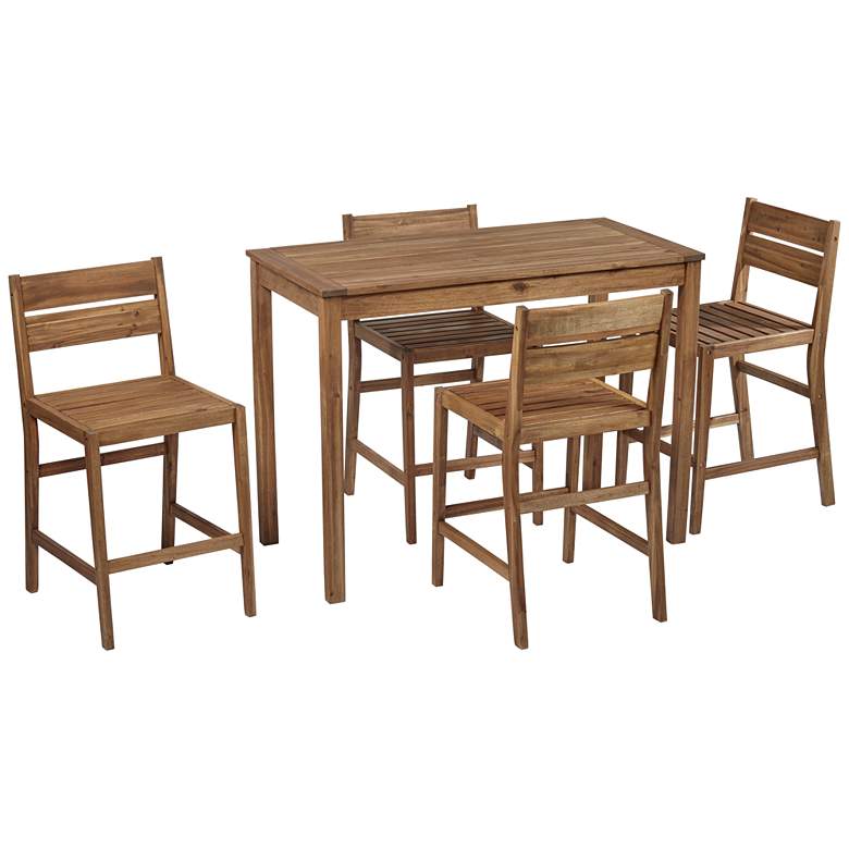 Image 3 Nova 5-Piece Outdoor Bar Table with 4 Counter Stools