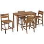 Nova 5-Piece Outdoor Bar Table with 4 Counter Stools in scene