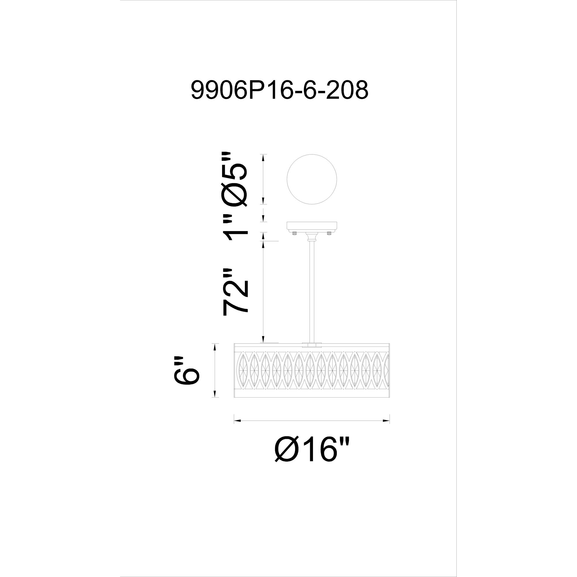 Image 6 Nova 6 Light 16in Champagne Chandelier more views