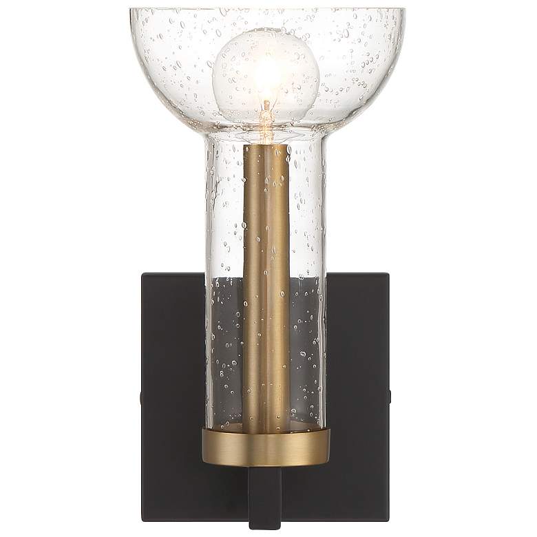 Image 1 Nova 9.75 in. 1-Light Matte Black Modern Wall Sconce Light