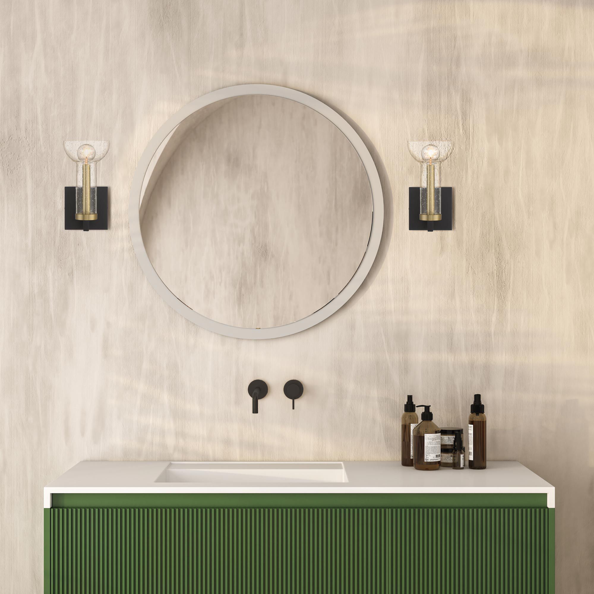 Image 4 Nova 9.75 in. 1-Light Matte Black Modern Wall Sconce Light more views