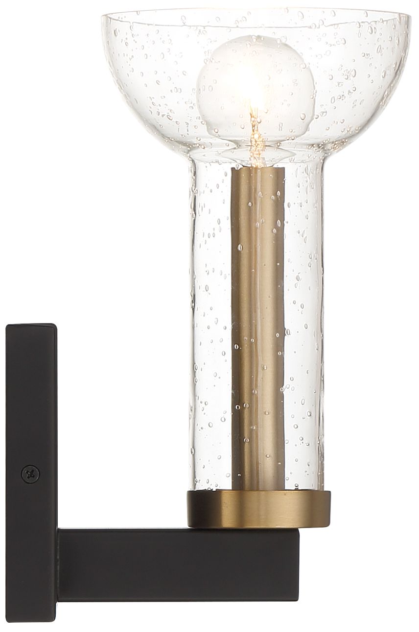 Image 5 Nova 9.75 in. 1-Light Matte Black Modern Wall Sconce Light more views