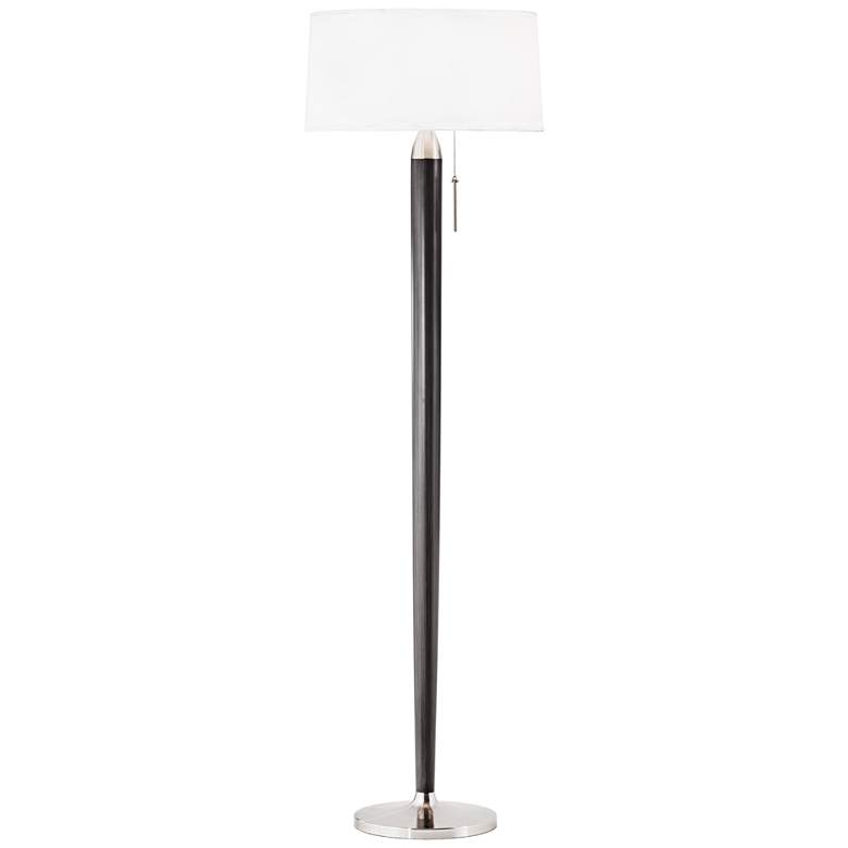 Image 1 Nova Andover Charcoal Gray Wood Tapered Floor Lamp