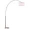 Nova Arcing Linen Shade Arc Floor Lamp