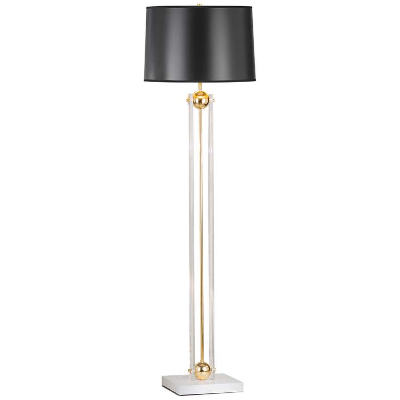 Image 1 Nova Barbeto Brass and Clear Acrylic Floor Lamp