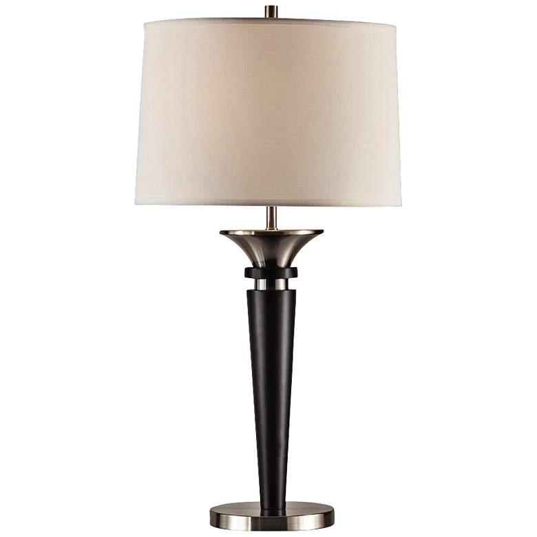Image 1 Nova Bolger Dark Brown Wood Table Lamp