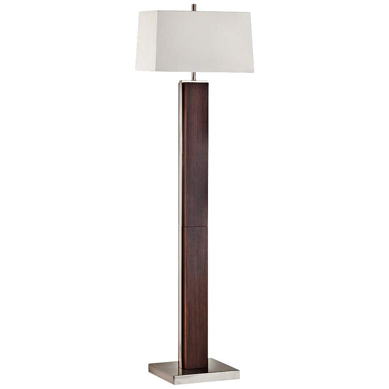 Image 1 Nova Bounded Medium Brown Wood Floor Lamp