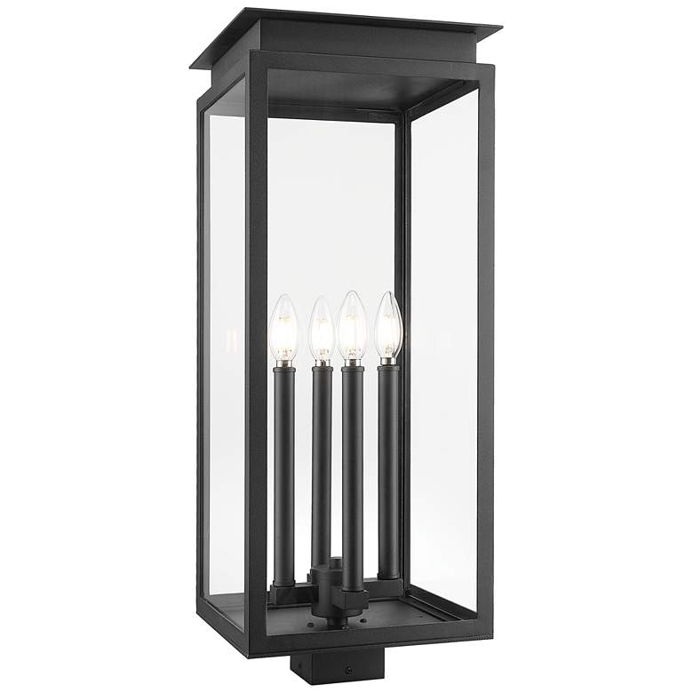 Image 1 Nova by Z-Lite Black 10.5 inch 4 Light Outdoor Post Mount Fixture