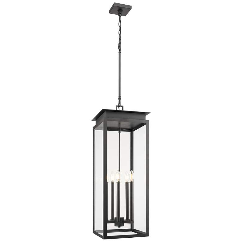 Image 1 Nova by Z-Lite Black 12.5 inch 5 Light Outdoor Chain Mount Ceiling Fixture