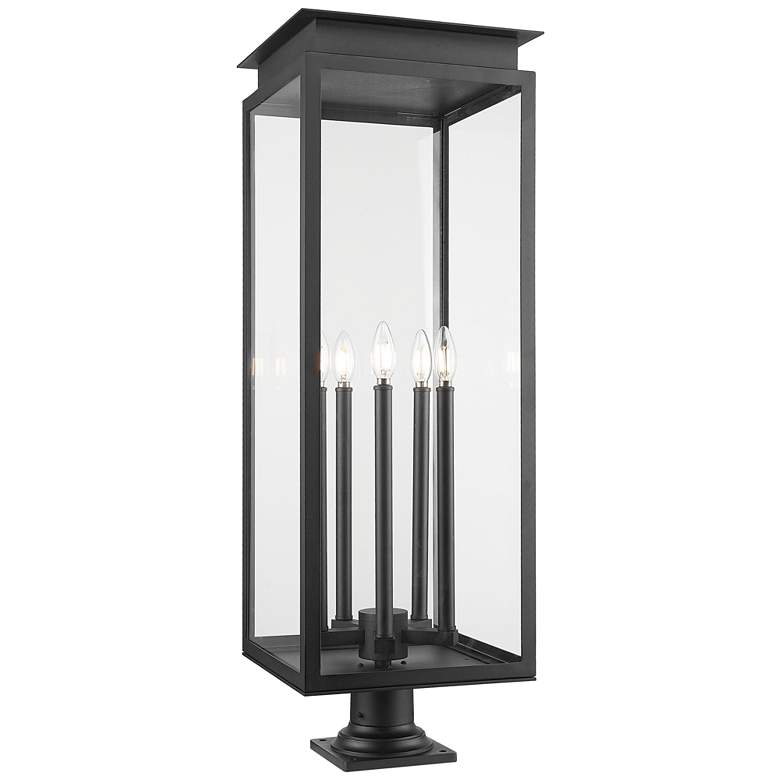 Image 1 Nova by Z-Lite Black 12.5 inch 5 Light Outdoor Pier Mounted Fixture