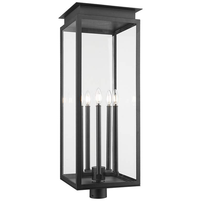 Image 1 Nova by Z-Lite Black 12.5 inch 5 Light Outdoor Post Mount Fixture