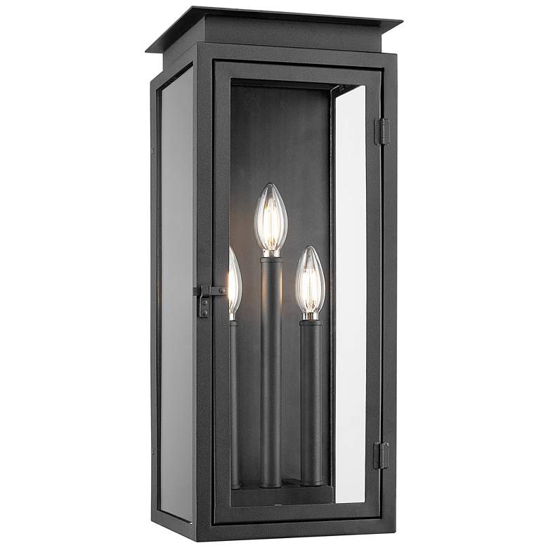 Image 1 Nova by Z-Lite Black 8.25 inch 3 Light Outdoor Wall Light