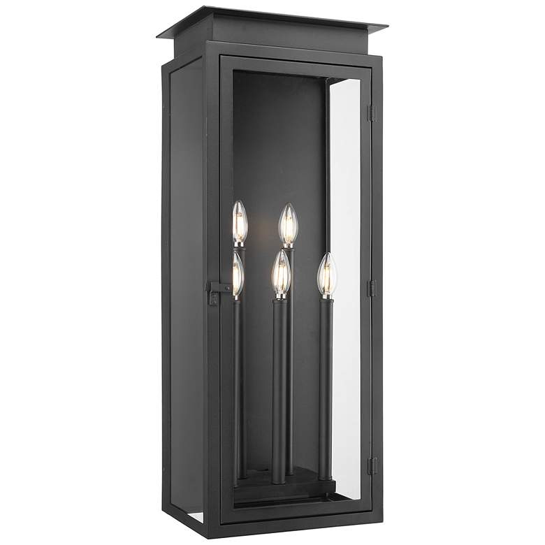 Image 1 Nova by Z-Lite Black 9.25 inch 5 Light Outdoor Wall Light