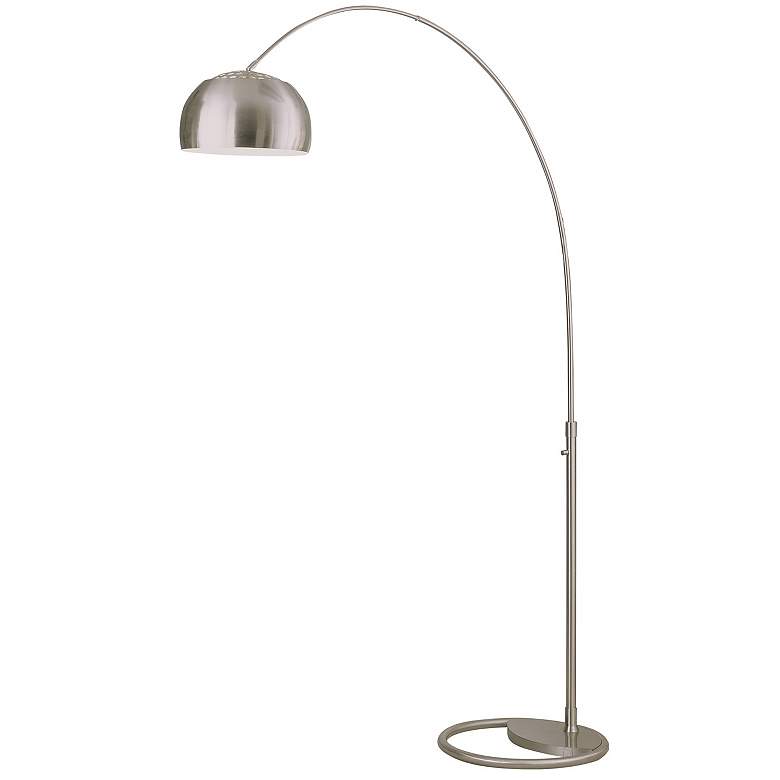 Image 1 Nova Cleo Brushed Nickel Arc Floor Lamp