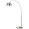 Nova Cleo Brushed Nickel Arc Floor Lamp