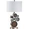 Nova Clouds Charcoal Brown and Pecan Table Lamp
