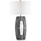 Nova Delacy Charcoal Gray Wood Table Lamp with Night Light