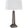 Nova Facets Weathered Charcoal Ceramic Table Lamp