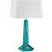 Nova Facets Weathered Turquoise Ceramic Table Lamp