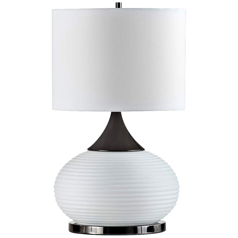 Image 1 Nova Genie White Frosted Glass Table Lamp