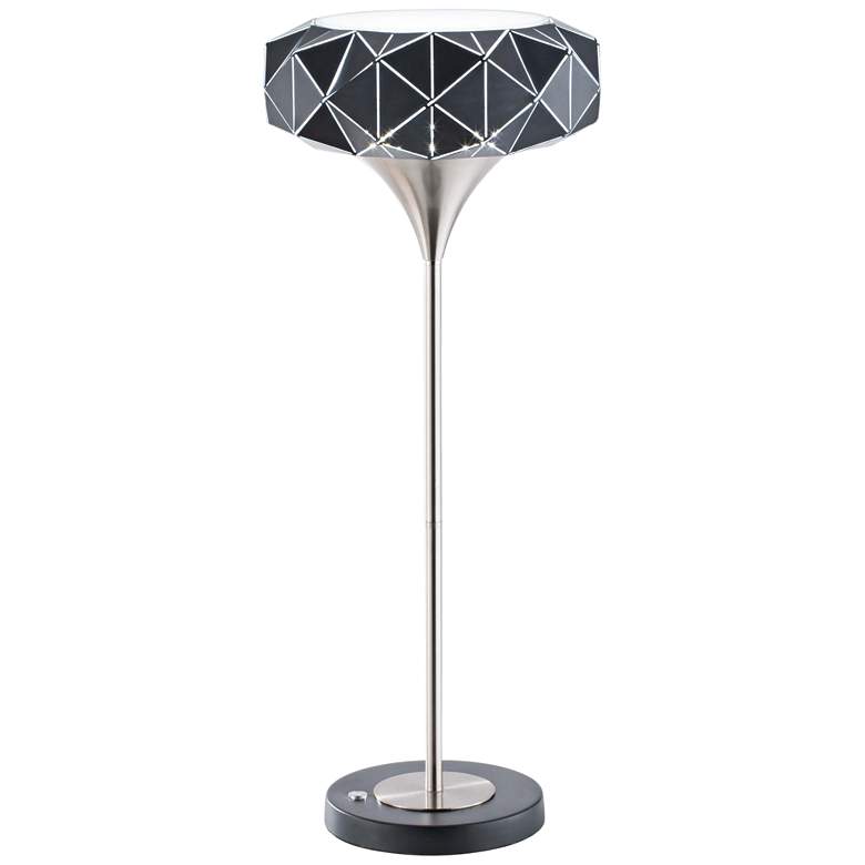 Image 1 Nova Geodesia Brushed Nickel LED Table Lamp