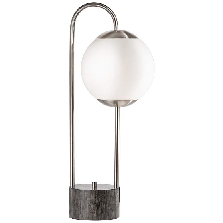 Image 1 Nova Globus Brushed Nickel Table Lamp