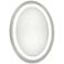 Nova Glossy White 23" x 30" Oval 3000K LED Wall Mirror