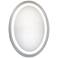 Nova Glossy White 23"x30" LED Lighted Oval Wall Mirror
