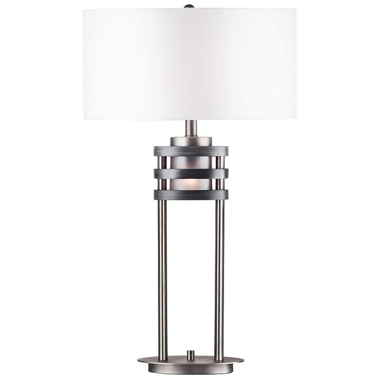 Image 1 Nova Kobe Charcoal Gray Table Lamp with Night Light