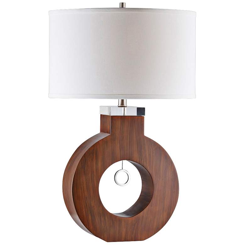 Image 1 Nova Oh Medium Brown Wood Table Lamp