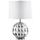 Nova Orb Polished Nickel Cut-Out Sphere Table Lamp