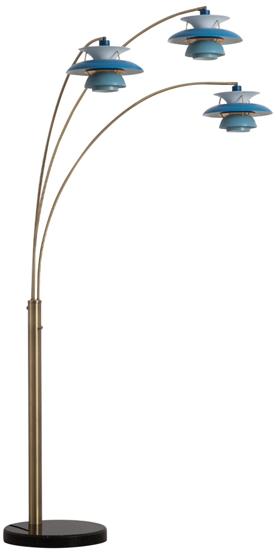 Nova Palm Springs Weathered Brass 3Light Arc Floor Lamp 350X4