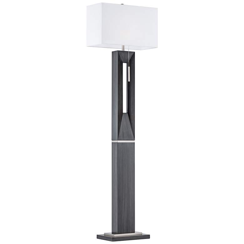 Image 1 Nova Parallux Charcoal Gray Floor Lamp