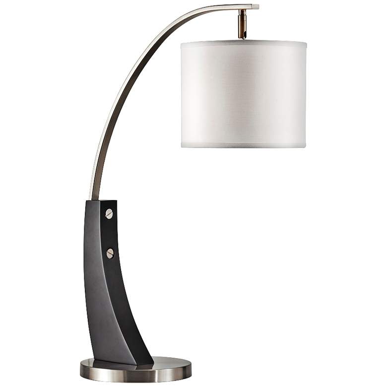Image 1 Nova Plimpton Dark Brown Wood Table Lamp