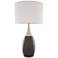 Nova Pure Ash Gray Woodgrain Teardrop Table Lamp