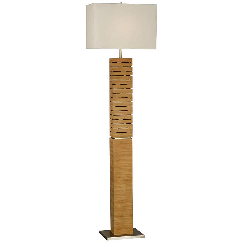 Image 1 Nova Rift Modern Bamboo Floor Lamp