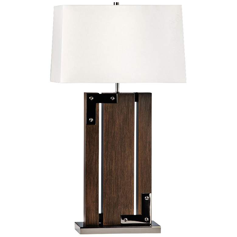 Image 1 Nova Runyon Pecan Modern Table Lamp