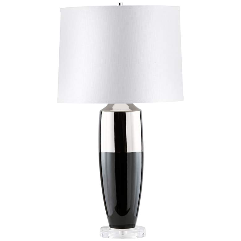 Image 1 Nova Splash Gloss Black Canister Acrylic Table Lamp
