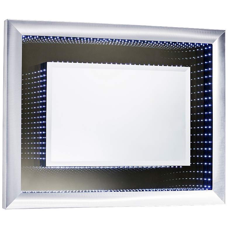 Image 1 Nova Vanishing Infinity Silver 46 inch x 36 inch LED Wall Mirror