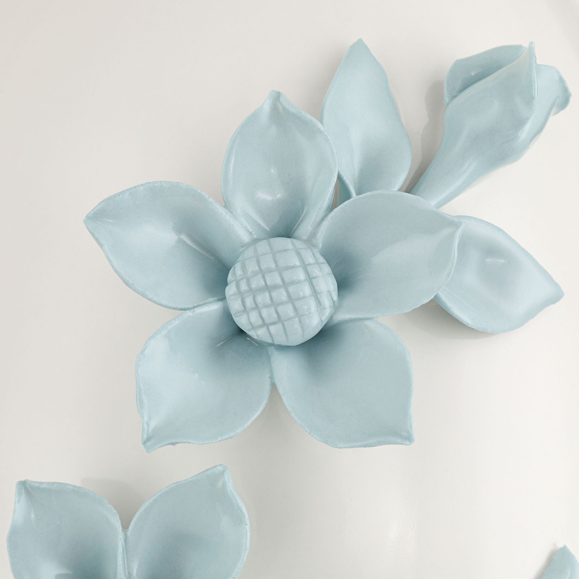 Image 6 Novalis 24" High Blue Flower Ceramic Table Lamp Set of 2 with Dimmer more views
