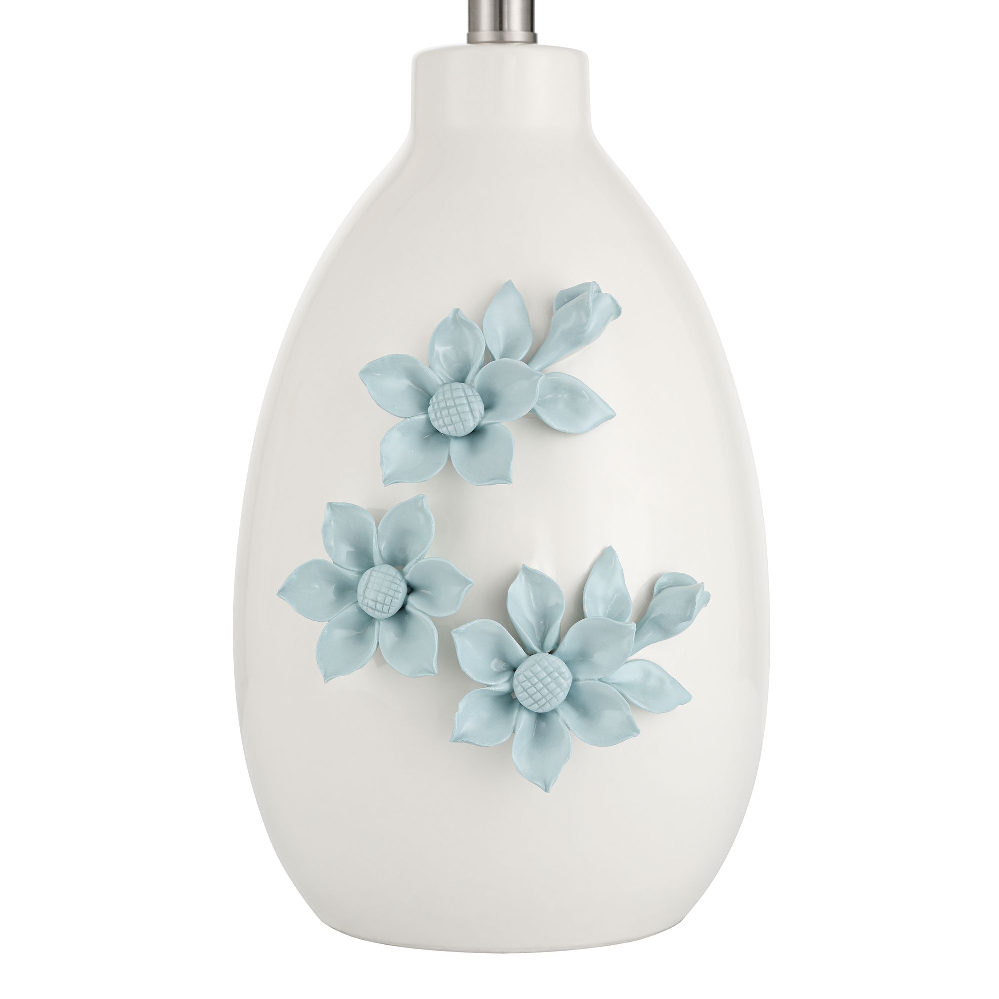 Image 7 Novalis 24" High Blue Flower Ceramic Table Lamp Set of 2 with Dimmer more views